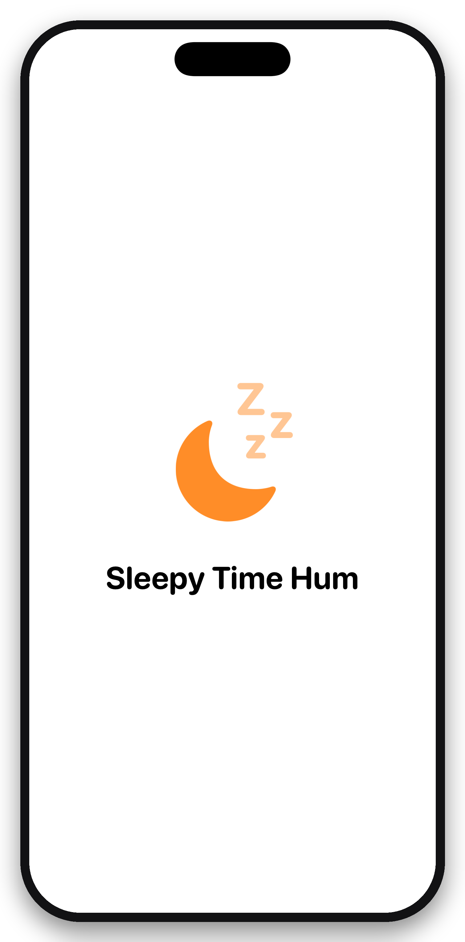 A lullaby playing with a moon icon, Screen Display on