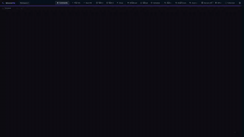 Opening the command palette and running a command by fuzzy search