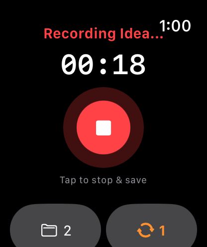 Apple Watch Active Recording State